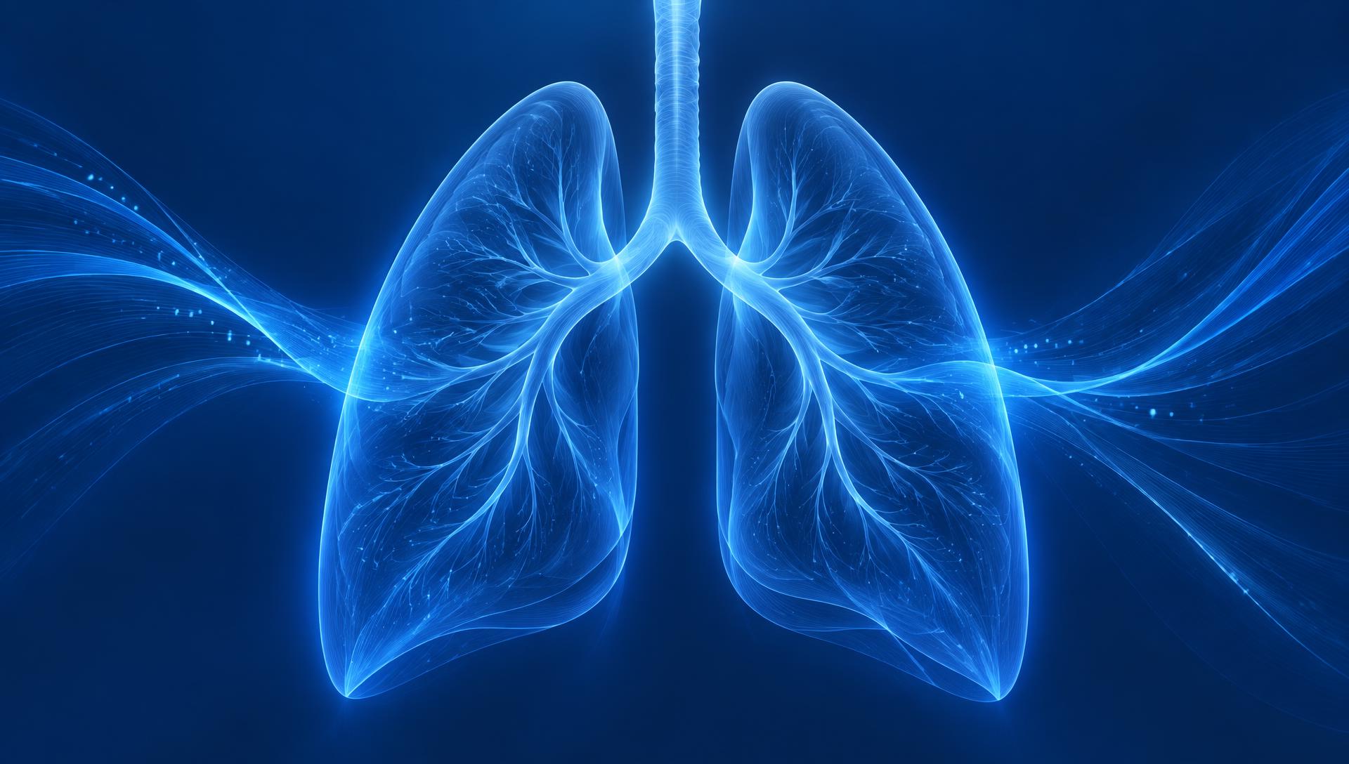 Ilustración de pulmones y cuidado respiratorio